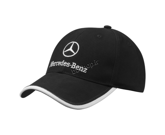 کلاه ساده مشکی سفید بنز Mercedes-Benz