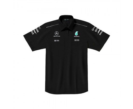 پیراهن مردانه مشکی بنز Mercedes-Benz team